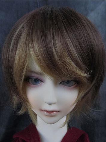 BJD Wig Male/Female Brown Short Wig for SD/MSD Size Ball-jointed Doll