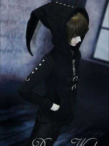 BJD Clothes Male Black Coat for MSD/SD/70cm Ball-jointed Doll