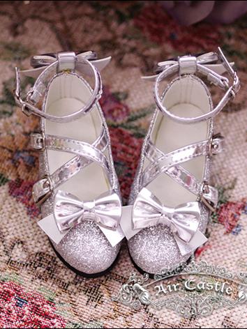 Bjd Girl White Lolita Silver Shoes for SD16/SD13/SD10 Ball-jointed Doll