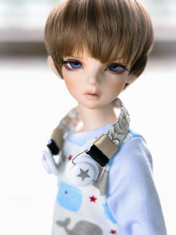 BJD Male/Female Brown Short Hair Wig for SD Size Ball-jointed Doll