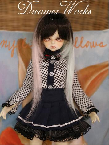 BJD Wig Female Mix Color Straight Wig for MSD/SD Size Ball-jointed Doll