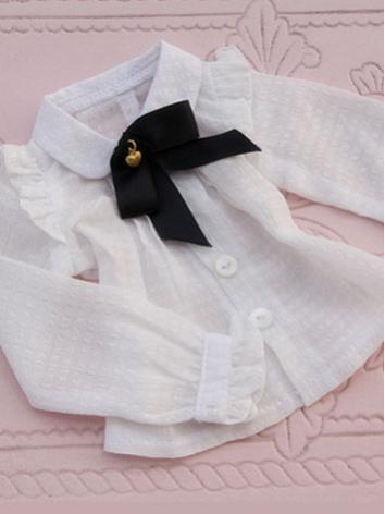 BJD Clothes Female Girl White Shirt for SD/DD/MSD Size Ball-jointed Doll