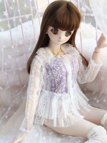 BJD Clothes Female Girl White Lace Cardigan for SD/DD Size Ball-jointed Doll