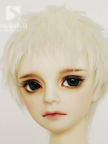 BJD Wig White Hair Wool Wig for SD/MSD/YO-SD Size Ball Jointed Doll
