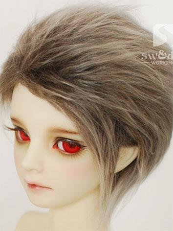 BJD Wig Light Coffee Hair Wool Wig for SD/MSD/YO-SD Size Ball Jointed Doll