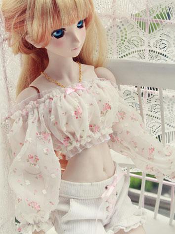 BJD Clothes White Short Tops Shirt for SD/DD/MSD Size Ball-jointed Doll