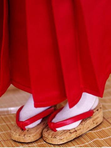 Bjd Girl Red Geta shoes for SD Ball-jointed Doll