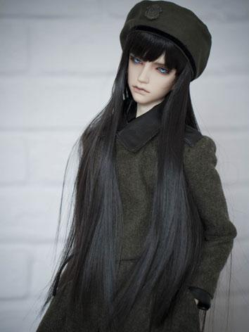 BJD 1/3 1/4 1/6 Wig Black Straight Long Hair for YSD/MSD/SD/70cm Size Ball-jointed Doll