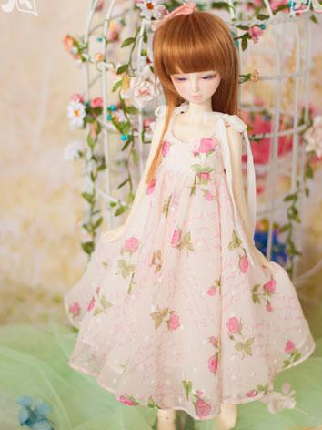 BJD Clothes 1/3 1/4 Flower Printed Sundress for MSD/SD Size Ball-jointed Doll