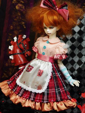 【Limited Item】BJD Clothes1/3 1/4 Girl American McGee's Alice(Misstitched) Dress Suit for SD/MSD Ball-jointed Doll