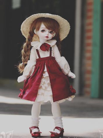 1/3 1/4 1/6 Wine Dress +Happy Naught Honey+ for YSD/MSD/SD Size Ball-jointed Doll