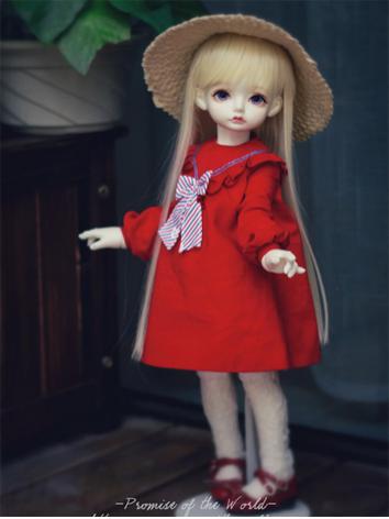 1/4 Red dress for MSD Size Ball-jointed Doll