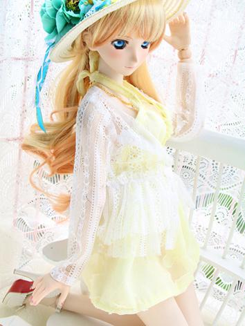 1/3 1/4 Clothes Light yellow Sundress for SD/DD/MSD Size Ball-jointed Doll