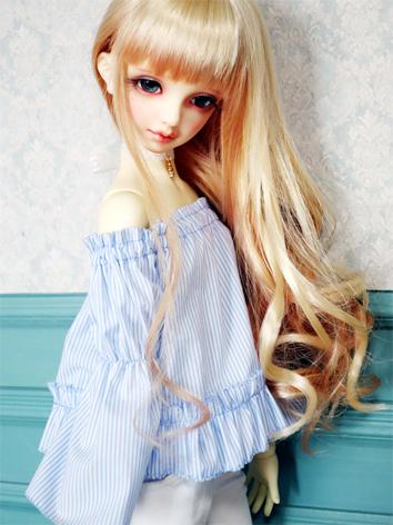 1/3 1/4 Clothes Light Blue Shirt for SD/DD/MSD Size Ball-jointed Doll