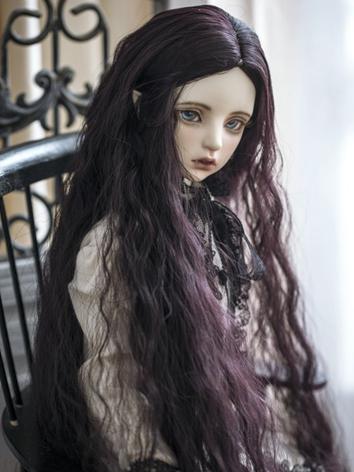1/3 Wig Purple&Black Curly Hair for SD Size Ball-jointed Doll