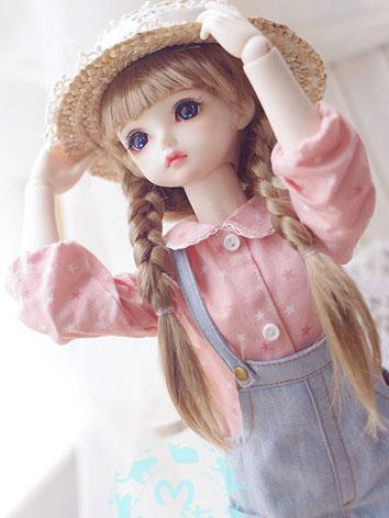 1/3 1/4 Wig Light Brown Brunches Hair for SD/MSD/YOSD Size Ball-jointed Doll