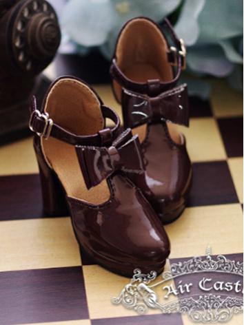 Bjd 1/3 Girl Shoes Black/Brown Retro Lolita Highheels for SD Ball-jointed Doll