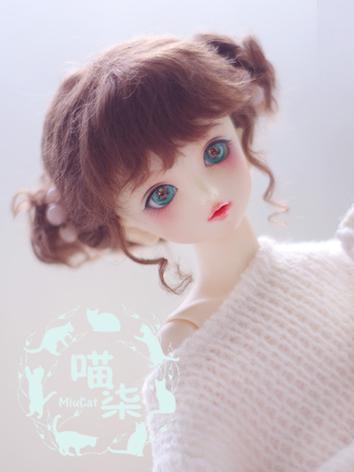 1/3 1/4 1/6 Girl Wig Brown Cute Hair for SD/MSD/YSD Size Ball-jointed Doll