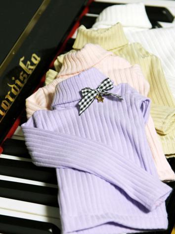 1/3 1/4 Girl Clothes Pink/White/Gray/Purple High-neck Sweater for SD/DD/MSD Size Ball-jointed Doll