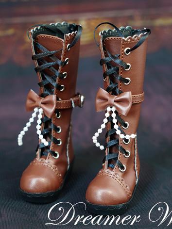 1/3 1/4 Shoes Female Brown Boots for SD/MSD Ball-jointed Doll