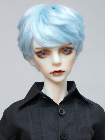 1/3 1/4 Wig Boy Short Light Blue Hair Wig for SD/MSD Size Ball-jointed Doll