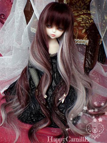 BJD Girl Mix Color Redish Brown Wig for SD/MSD/YSD Size Ball-jointed Doll