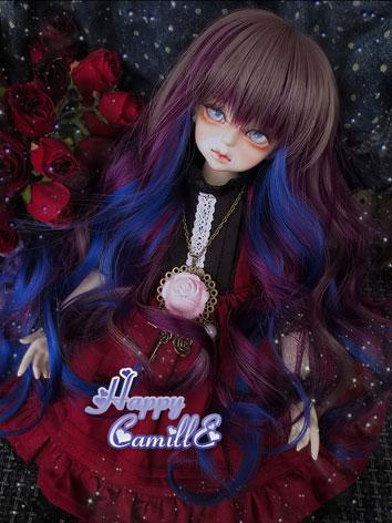 BJD Wig long hair purple*blue for SD/MSD Ball Jointed Doll