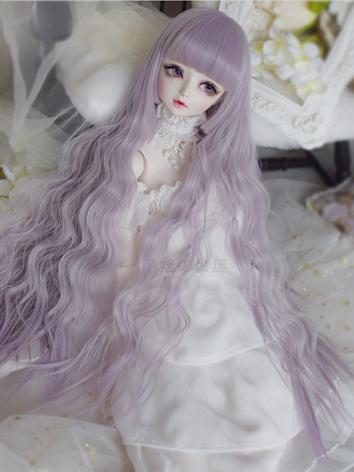1/3 1/4 Wig Girl Grayish Purple Long Curly Hair for SD/MSD Size Ball-jointed Doll