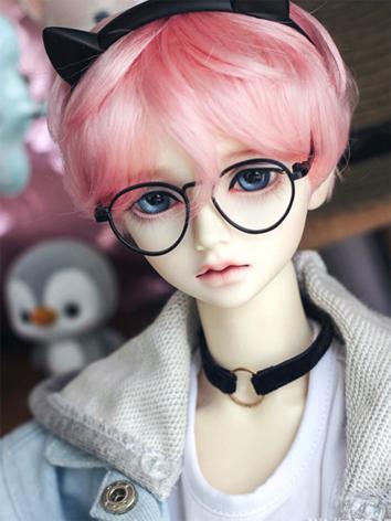 BJD Wig Boy Purple/Pink Short Hair 1/3 1/4 1/6 Wig for SD/MSD/YSD Size Ball-jointed Doll