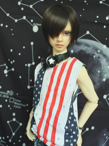 BJD Clothes Boy/Girl Printed Sleeveless T-shirt Vest Top for 70cm/SD/MSD Ball-jointed Doll