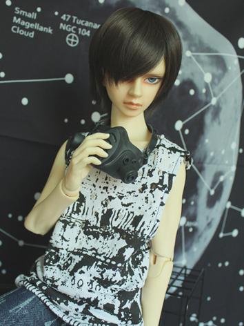 BJD Clothes Boy/Girl Printed Sleeveless T-shirt Vest Top for 70cm/SD/MSD Ball-jointed Doll