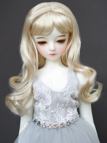1/3 1/4 Wig Girl Light Gold Long Hair Wig for SD/MSD Size Ball-jointed Doll