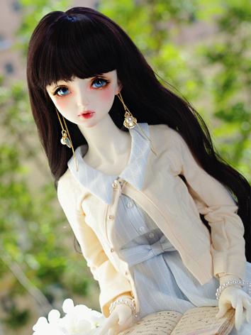 BJD Wig Girl Wine/Black/Light Gold Long Curly Hair for SD/MSD/YOSD Size Ball-jointed Doll