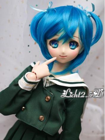 BJD Wig Girl Blue/Black Hair[NO.021] for SD/MSD/YSD Size Ball-jointed Doll