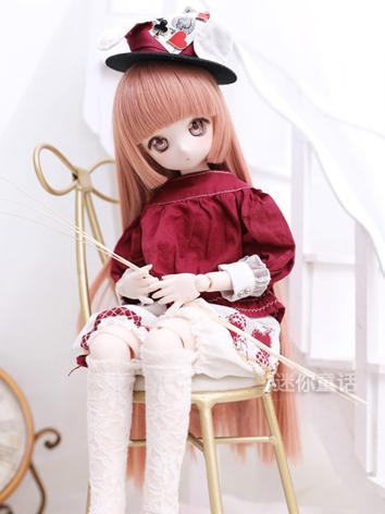BJD Wig Girl Pink Straight Hair 1/3 1/4 1/6 Wig for SD/MSD/YSD Size Ball-jointed Doll