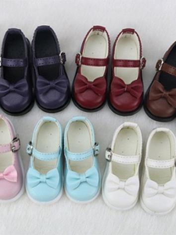 BJD Shoes Girl Black/White/Purple/Brown/Pink/Blue/Wine Flat Shoes C14 for SD/MSD/DSD/YOSD Size Ball-jointed Doll