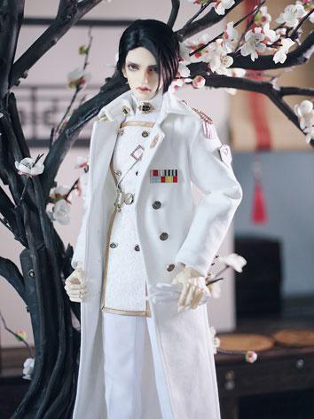 [Limited Edition]1/3 70cm Clothes White Military Uniform Boy Suit for SD/70CM/75cm/80CM Ball-jointed Doll