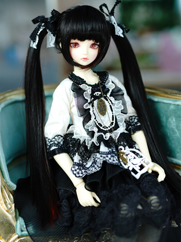 BJD Wig Girl Black Hair Wig for SD Size Ball-jointed Doll_WIG_Legenddoll