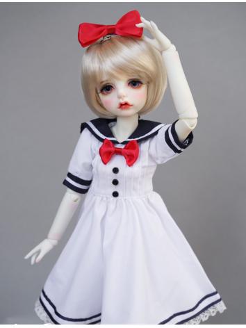 BJD White Sailor Doll Dress...