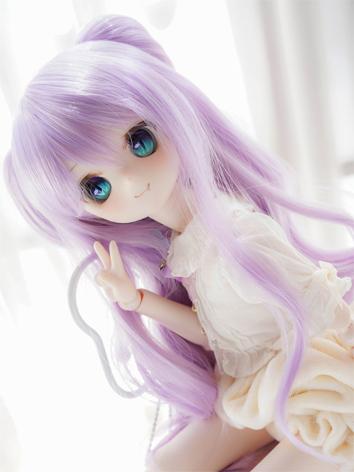BJD Wig Girl Light Purple Hair for SD/MSD/YOSD Size Ball-jointed Doll