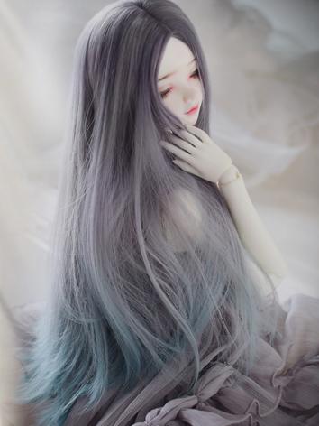 BJD Wig Girl Long Straight Gradient Color Hair for SD/MSD Size Ball-jointed Doll