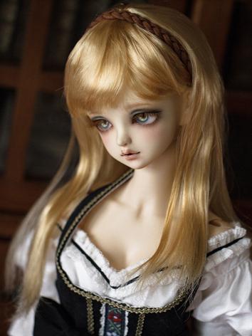 BJD Wig Girl Gold Hair Wig for SD/MSD/YOSD Size Ball-jointed Doll