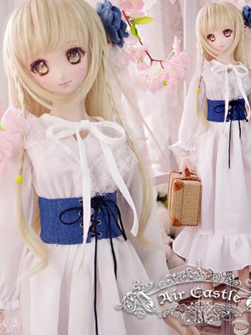 BJD Clothes SD/DD Girl White Long Dress for Ball-jointed Doll