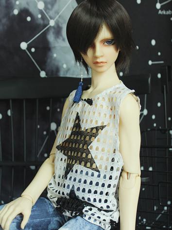 BJD Clothes Boy White Vest Top for 70cm/SD/MSD Ball-jointed Doll