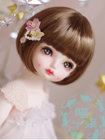 BJD Wig Girl Brown/Gold BOBO Hair for SD/MSD/YSD Size Ball-jointed Doll