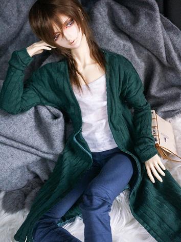 1/4 BJD Clothes Dark Green Cardigan for MSD Ball-jointed Doll