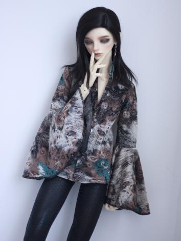 BJD Outfit 1/3 1/4 70cm Boy/Girl Printed Shirt Coat for MSD/SD/70cm Size Ball-jointed Doll