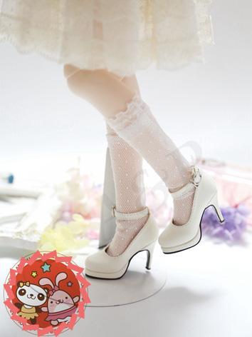 1/4 Girl Shoes white/Dark Brown/Light Brown/Chocolate/Light Pink High-heeled Shoes for MSD size Ball-jointed Doll