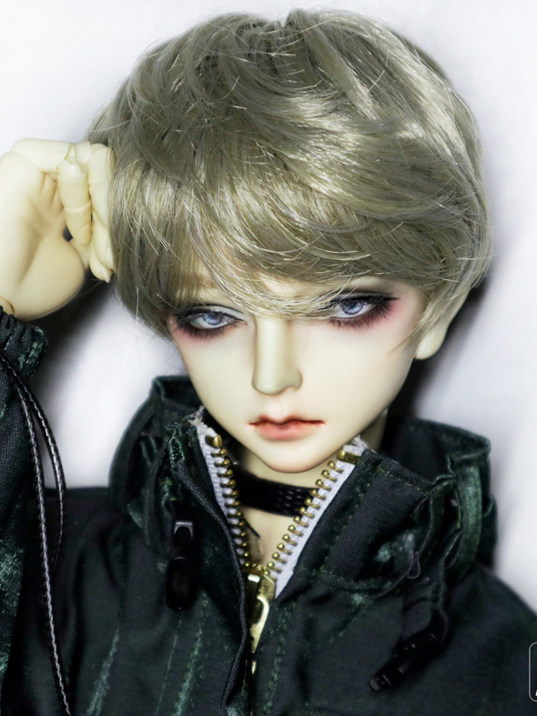 BJD Wig Boy Golden/Pink/Green/Brown Short Hair for SD Size Ball-jointed ...
