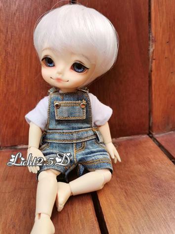 BJD Wig Girl/Boy Milk White Short Hair[037] for 1/8 Size Ball-jointed Doll
